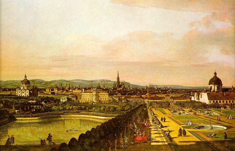 Bernardo Berlotto View of Vienna from the Belvedere oil painting image
